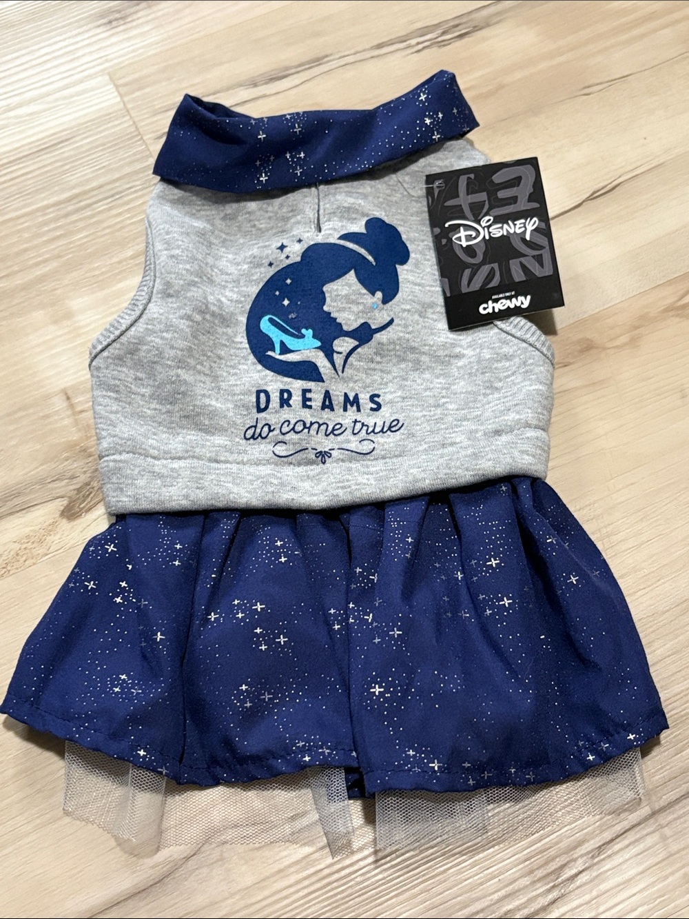 NWT Disney Cinderella "Dreams Come True" Pet Sweatshirt Dress - Size Small